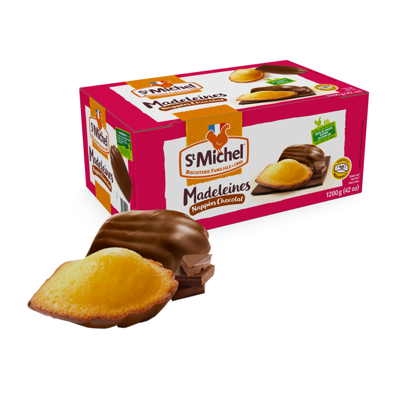 Madeleines nappées chocolat